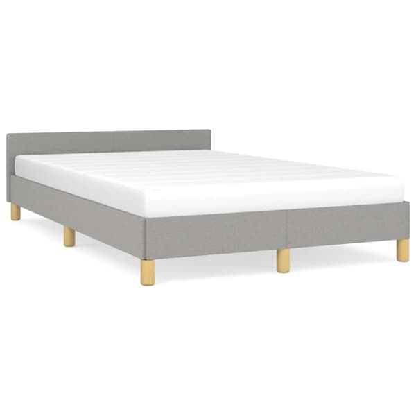 vidaXL sengeramme uden madras 120x190 cm stof enkeltseng lysegrå