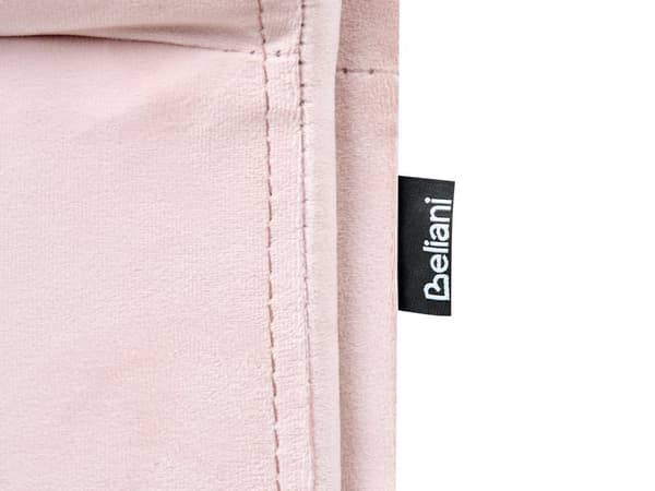Bäddsoffa Pastellrosa Sammetsklädsel Liten Enkelsäng Storlek 90 x 200 cm Gäst Underbädd Knappar