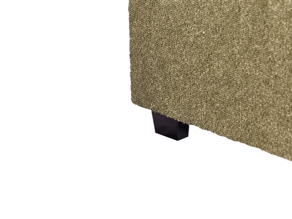 Seng Oppbevaringsseng Olivengrønn Boucle 140 x 200 cm Minimalistisk Retro Design Oppbevaring