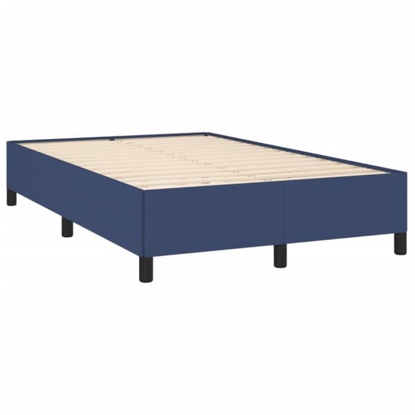 vidaXL Ramsäng med madrass blå 120x190 cm tyg