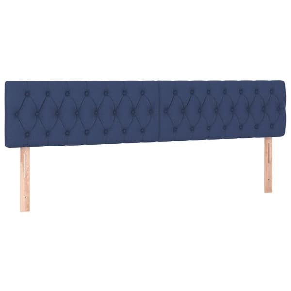 vidaXL Ramsäng med madrass blå 120x190 cm tyg