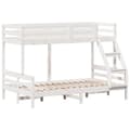 Miniatyrbillede 3 af 10: vidaXL køjeseng 90x200/120x200 cm massivt fyrretræ hvid