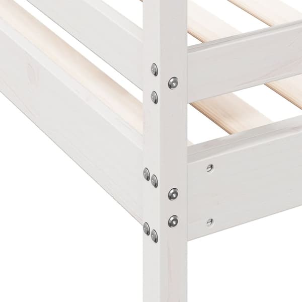 vidaXL køjeseng 90x200/120x200 cm massivt fyrretræ hvid