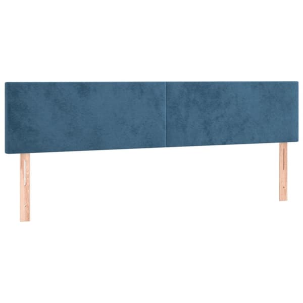 vidaXL kontinentalseng med madras 120x190 cm velour mørkeblå