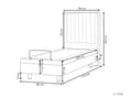 Miniatyrbilde 3 av 11: Elektrisk Seng Lys Beige 80 x 200 cm Fjernkontroll Justerbar Chenille Stoff Polstring