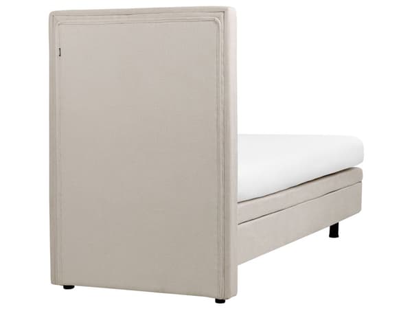 Elektrisk Seng Lys Beige 80 x 200 cm Fjernkontroll Justerbar Chenille Stoff Polstring