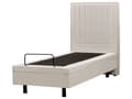 Miniatyrbilde 8 av 11: Elektrisk Seng Lys Beige 80 x 200 cm Fjernkontroll Justerbar Chenille Stoff Polstring