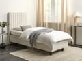 Miniatyrbilde 2 av 11: Elektrisk Seng Lys Beige 80 x 200 cm Fjernkontroll Justerbar Chenille Stoff Polstring