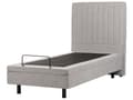 Miniatyrbillede 8 af 11: Elevationsseng Lysegrå Polyester 90 x 200 cm Elektrisk Enkeltmandsseng Justerbar Seng med Fjernbetjening Sengeramme med Gavl