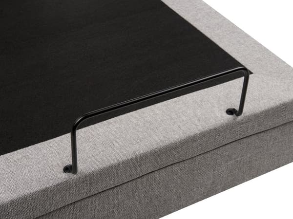Elevationsseng Lysegrå Polyester 90 x 200 cm Elektrisk Enkeltmandsseng Justerbar Seng med Fjernbetjening Sengeramme med Gavl
