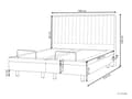 Miniatyrbillede 3 af 11: Elevationsseng Lysegrå Polyester 180 x 200 cm Elektrisk Dobbelt Justerbar Seng med Fjernbetjening Sengeramme med Gavl To Mands