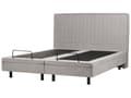 Miniatyrbillede 8 af 11: Elevationsseng Lysegrå Polyester 180 x 200 cm Elektrisk Dobbelt Justerbar Seng med Fjernbetjening Sengeramme med Gavl To Mands