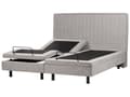 Miniatyrbillede 1 af 11: Elevationsseng Lysegrå Polyester 180 x 200 cm Elektrisk Dobbelt Justerbar Seng med Fjernbetjening Sengeramme med Gavl To Mands