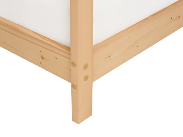 Sänky vaalea mänty puu 90 x 200 cm talo sälepohja lastenhuoneeseen moderni tyyli