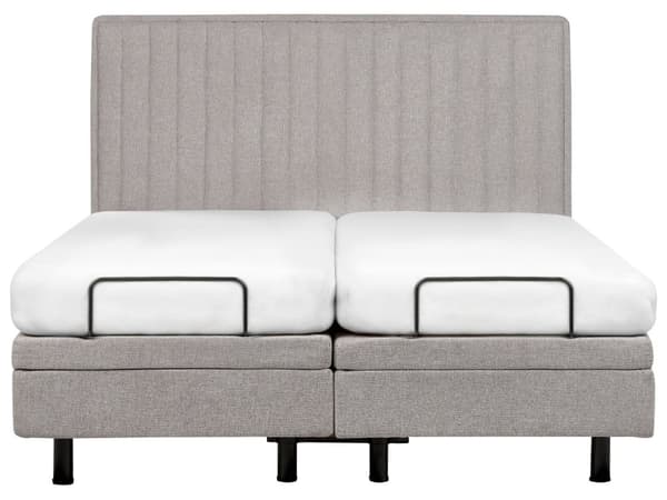Elektriskt Justerbar Säng Ljusgrå 80 x 200 cm Dubbel med Fjärrkontroll Justerbar Chenille Tygklädsel
