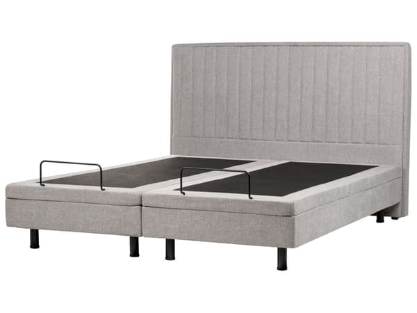 Elektriskt Justerbar Säng Ljusgrå 80 x 200 cm Dubbel med Fjärrkontroll Justerbar Chenille Tygklädsel