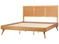 Pikkukuva 4 / 10: Parisänky vaaleanruskea 180 x 200 cm MDF-levy kumipuu sälepohja retro rustiikkinen