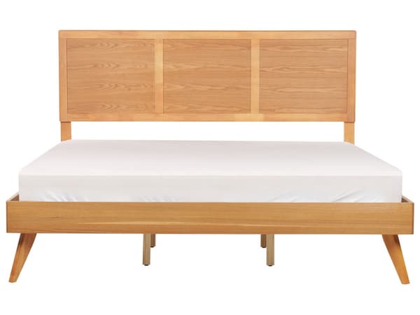 Parisänky vaaleanruskea 180 x 200 cm MDF-levy kumipuu sälepohja retro rustiikkinen