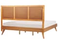 Pikkukuva 6 / 10: Parisänky vaaleanruskea 180 x 200 cm MDF-levy kumipuu sälepohja retro rustiikkinen