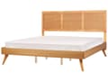 Pikkukuva 1 / 10: Parisänky vaaleanruskea 180 x 200 cm MDF-levy kumipuu sälepohja retro rustiikkinen