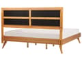 Pikkukuva 6 / 10: Parisänky vaalea kumipuu MDF-levy beige kangas 180 x 200 cm sälepohjalla retro rustiikkinen tyyli