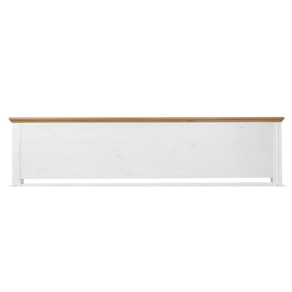 Maluno seng 180x200cm hvid,eg dekor.