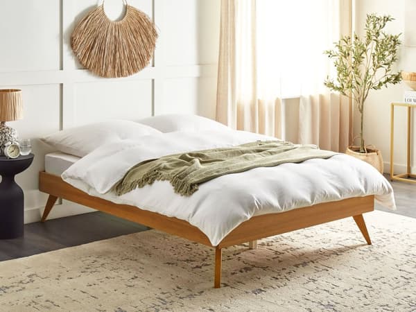 Sengeramme Lyst tre 140 x 200 cm med Lamellramme Minimalistisk Skandinavisk Design
