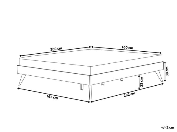 Sengeramme Lyst tre 160 x 200 cm med Lamellramme Minimalistisk Skandinavisk Design