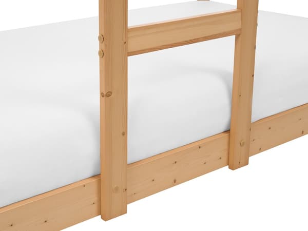 Kerrossänky vaalea mänty puu 90 x 200 cm sälepohja lastenhuoneeseen tikapuut moderni tyyli
