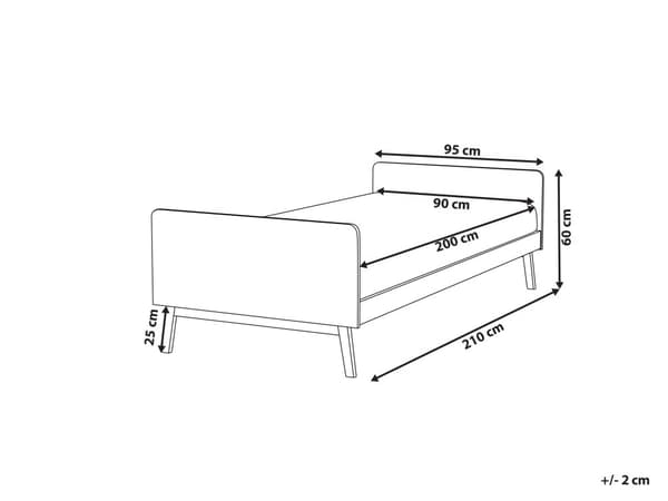 Sänky harmaa 90 x 200 cm mänty puinen sälepohja lasten skandinaavinen moderni