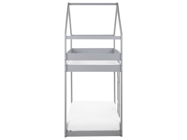 Kerrossänky harmaa mänty puu 90 x 200 cm sälepohja lastenhuoneeseen tikapuut moderni tyyli