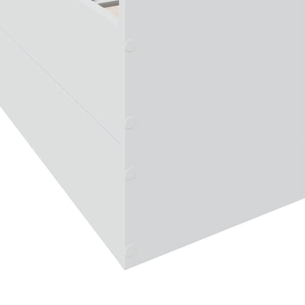 vidaXL Sengeramme med skuffer hvit 100x200 cm konstruert tre