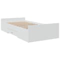 Miniatyrbilde 1 av 11: vidaXL Sengeramme med skuffer hvit 100x200 cm konstruert tre
