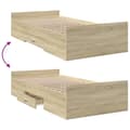 Miniatyrbilde 6 av 11: vidaXL Sengeramme med skuffer sonoma eik 100x200 cm konstruert tre