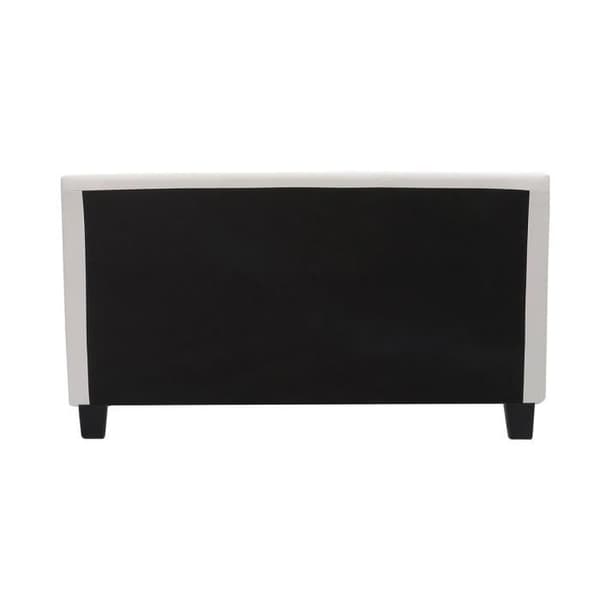 KANSAS Vuxen säng 140 x 190 cm - Vit imitation - Boxspring ingår