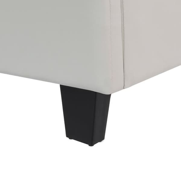 KANSAS Vuxen säng 140 x 190 cm - Vit imitation - Boxspring ingår