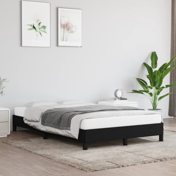vidaXL Sängram svart 120x190 cm tyg