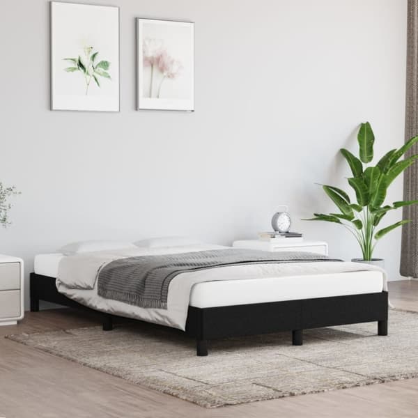 vidaXL sengeramme 120x190 cm stof sort