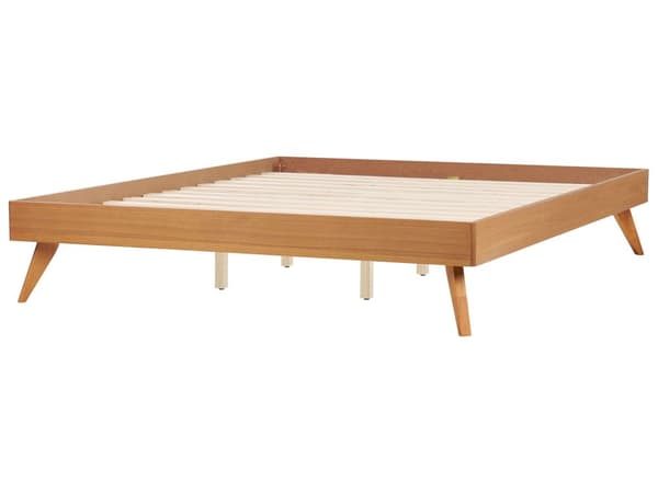 Seng Lyst Træ 180 x 200 cm Moderne Dobbeltseng uden Sengegavl To Mands Seng Minimalistisk Design