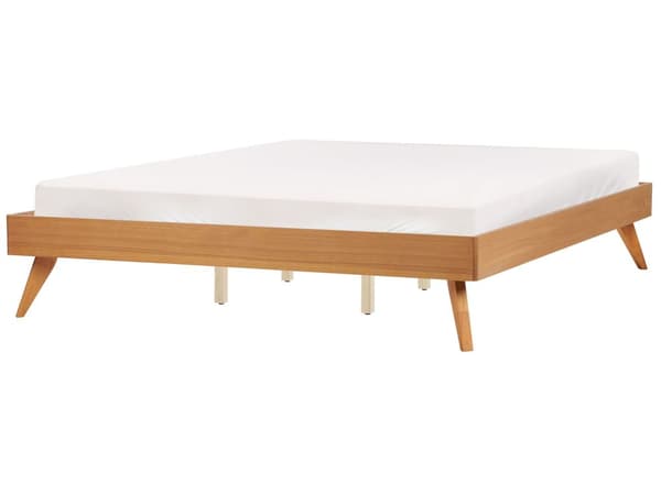 Seng Lyst Træ 180 x 200 cm Moderne Dobbeltseng uden Sengegavl To Mands Seng Minimalistisk Design