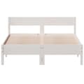 Miniatyrbilde 3 av 9: vidaXL Sengeramme uten madrass hvit 135x190 cm heltre furu