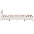 Miniatyrbilde 4 av 9: vidaXL Sengeramme uten madrass hvit 135x190 cm heltre furu