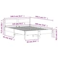 Miniatyrbilde 8 av 9: vidaXL Sengeramme uten madrass hvit 135x190 cm heltre furu