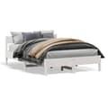 Miniatyrbilde 9 av 9: vidaXL Sengeramme uten madrass hvit 135x190 cm heltre furu