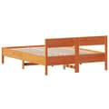 Miniatyrbilde 5 av 9: vidaXL Sengeramme uten madrass brun 135x190 cm heltre furu