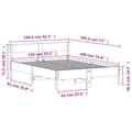 Miniatyrbilde 8 av 9: vidaXL Sengeramme uten madrass brun 135x190 cm heltre furu