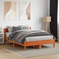 Miniatyrbilde 2 av 9: vidaXL Sengeramme uten madrass brun 135x190 cm heltre furu