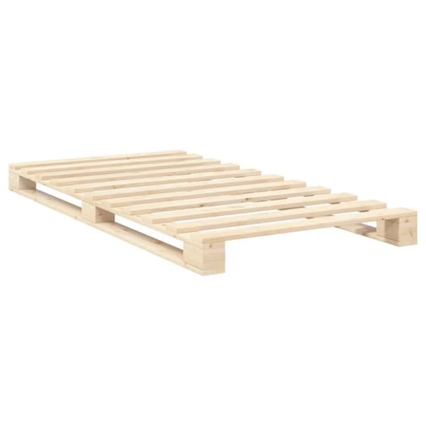 vidaXL Sengeramme med hodegavl 100x200 cm heltre furu