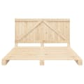 Miniatyrbilde 4 av 11: vidaXL Sengeramme med hodegavl 200x200 cm heltre furu