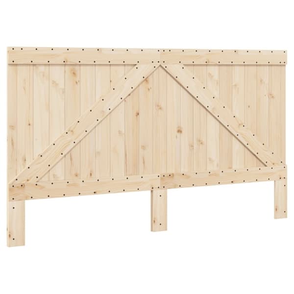 vidaXL Sengeramme med hodegavl 200x200 cm heltre furu